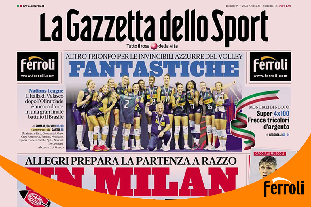 304am永利集团官网强势上岸《米兰体育报》头版！